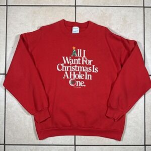Golf All I Want For Christmas Is A Hole In One Sweatshirt Peacock Papers Large